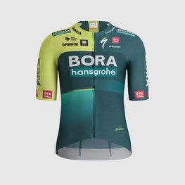 SPORTFUL Rövid ujjú kerékpáros mez - BORA HANSGROHE 2024 - világoszöld/zöld