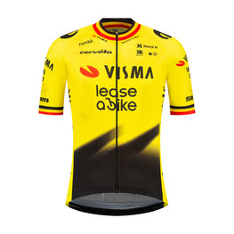 RAPIDGEAR Rövid ujjú kerékpáros mez - REPLICA VISMA 2026 FORMER BELGIAN CHAMPION - sárga/fekete