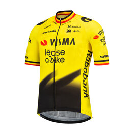 RAPIDGEAR Rövid ujjú kerékpáros mez - REPLICA VISMA 2026 FORMER BELGIAN CHAMPION - sárga/fekete