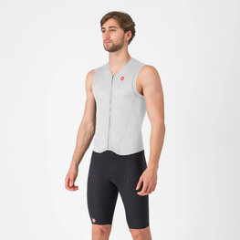 CASTELLI Kerékpáros overall - FREE SANREMO 3 - fehér/fekete