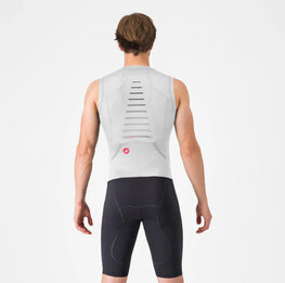 CASTELLI Kerékpáros overall - FREE SANREMO 3 - fehér/fekete