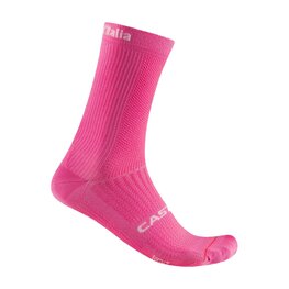 CASTELLI Klasszikus kerékpáros zokni - GIRO LOGO 18 - rózsaszín