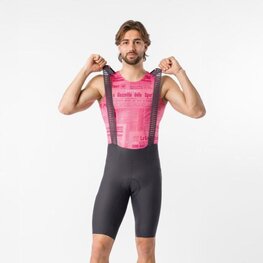 CASTELLI Rövid kerékpáros nadrág kantárral - GIRO TROFEO 2 - szürke