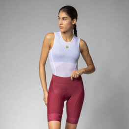 ALÉ Rövid kerékpáros nadrág kantár nélkül - MAGIC COLOUR PR-E - piros