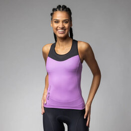 ALÉ Ujjatlan kerékpáros mez - COLOR BLOCK PRAGMA - rózsaszín/fekete