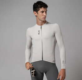 ALÉ Hosszú ujjú kerékpáros mez nyári - COLOR BLOCK PRAGMA - bézs