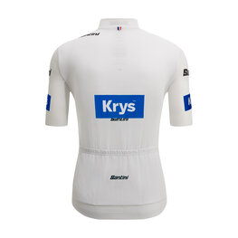 SANTINI Rövid ujjú kerékpáros mez - TOUR DE FRANCE - WHITE JERSEY - fehér