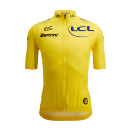 SANTINI Rövid ujjú kerékpáros mez - TOUR DE FRANCE - YELLOW JERSEY - sárga