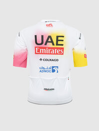 PISSEI Rövid ujjú kerékpáros mez - UAE TEAM EMIRATES REPLICA - GIRO + TOUR 24 - fehér/rózsaszín/sárga