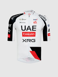 PISSEI Rövid ujjú kerékpáros mez - UAE TEAM EMIRATES - XRG 2026 REPLICA - fehér/fekete/piros