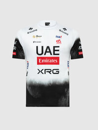 PISSEI Rövid ujjú kerékpáros póló - UAE TEAM EMIRATES 2025  - fehér/fekete