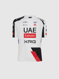 PISSEI Rövid ujjú kerékpáros póló - UAE TEAM EMIRATES - XRG 2026  - fehér/fekete/piros