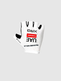 PISSEI Kerékpáros kesztyű rövid ujjal - UAE TEAM EMIRATES XRG 2025 - fehér/fekete