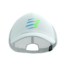 COMPRESSPORT Kerékpáros sapka - TRUCKER CUP - fehér/kék/zöld