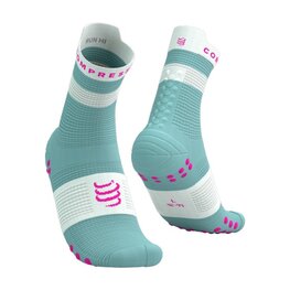 COMPRESSPORT Klasszikus kerékpáros zokni - PRO RACING SOCKS V4.0 RUN - türkiz