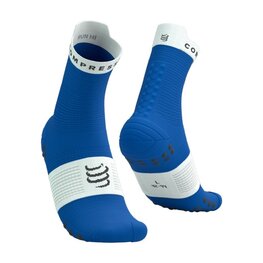 COMPRESSPORT Klasszikus kerékpáros zokni - PRO RACING SOCKS V4.0 RUN - kék