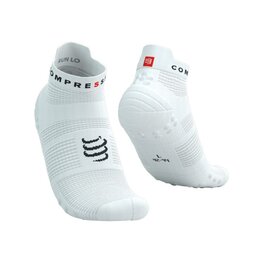 COMPRESSPORT Kerékpáros bokazokni - PRO RACING SOCKS V4.0 RUN - fehér