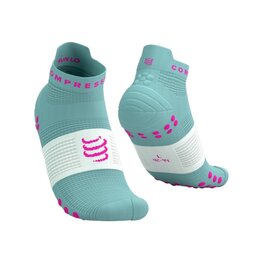 COMPRESSPORT Kerékpáros bokazokni - PRO RACING SOCKS V4.0 RUN - türkiz