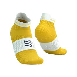 COMPRESSPORT Kerékpáros bokazokni - PRO RACING SOCKS V4.0 RUN - sárga