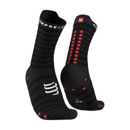 COMPRESSPORT Klasszikus kerékpáros zokni - PRO RACING SOCKS V4.0 ULTRALIGHT RUN - fekete
