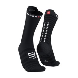COMPRESSPORT Klasszikus kerékpáros zokni - PRO RACING SOCKS V4.0 ULTRALIGHT BIKE - fekete/fehér