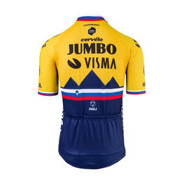 AGU Rövid ujjú kerékpáros mez - JUMBO-VISMA 2021 - kék/sárga