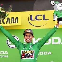 AGU Kerékpáros kesztyű rövid ujjal - JUMBO-VISMA 2022 - zöld