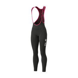 ALÉ Hosszú kerékpáros nadrág kantárral - WINTER LADY - fekete