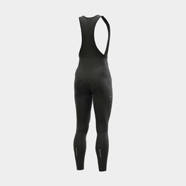 ALÉ Hosszú kerékpáros nadrág kantárral - SOLID WINTER - fekete