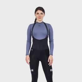 ALÉ Hosszú kerékpáros nadrág kantárral - FUTURE WARM LADY - fekete