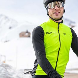 ALÉ Kerékpáros dzseki béléssel - FONDO 2.0 PRAGMA - sárga/fekete