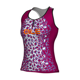 ALÉ Ujjatlan kerékpáros mez - ALÉ AGGUATO LADY - fehér/rózsaszín