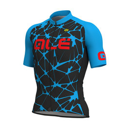 ALÉ Rövid ujjú kerékpáros mez - CRACLE - kék/fekete