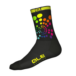 ALÉ Klasszikus kerékpáros zokni - COLORS  - fekete/színes