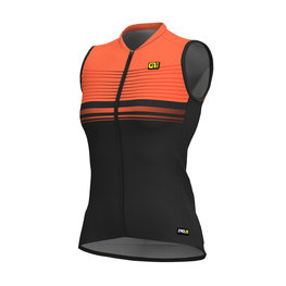 ALÉ Ujjatlan kerékpáros mez - SLIDE LADY  - fekete/narancssárga