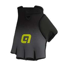 ALÉ Kerékpáros kesztyű rövid ujjal - DOTS  - fekete/szürke