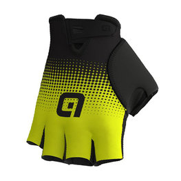 ALÉ Kerékpáros kesztyű rövid ujjal - DOTS  - sárga/fekete