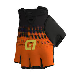 ALÉ Kerékpáros kesztyű rövid ujjal - DOTS  - fekete/narancssárga