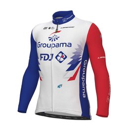 ALÉ Hosszú ujjú kerékpáros mez - GROUPAMA FDJ 2022 - kék/piros/fehér