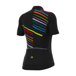 ALÉ Rövid ujjú kerékpáros mez - FLASH LADY - fekete