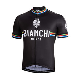 BIANCHI MILANO Rövid ujjú kerékpáros mez - NEW PRIDE - fehér/fekete