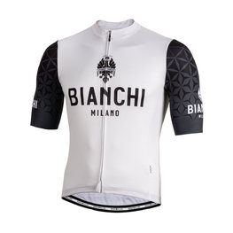 BIANCHI MILANO Rövid ujjú kerékpáros mez - PEDASO - fekete/fehér