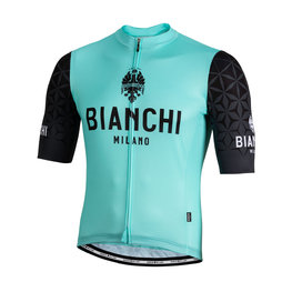 BIANCHI MILANO Rövid ujjú kerékpáros mez - PEDASO - fekete/kék