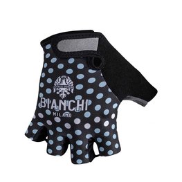 BIANCHI MILANO Kerékpáros kesztyű rövid ujjal - ENAS - világoskék/fekete