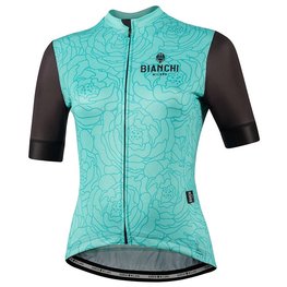 BIANCHI MILANO Rövid ujjú kerékpáros mez - SOSIO LADY - zöld/fekete