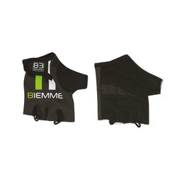 Kerékpáros kesztyű rövid ujjal - STRAPS - zöld/fehér/fekete