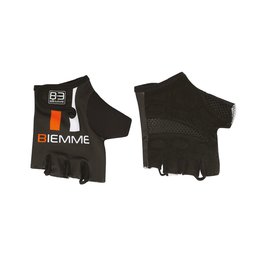 Kerékpáros kesztyű rövid ujjal - STRAPS - fekete/narancssárga/fehér