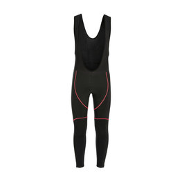 Hosszú kerékpáros nadrág kantárral - FLEX WINTER - piros/fekete