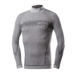 BIOTEX Hosszú ujjú kerékpáros póló - 3D TURTLENECK - szürke