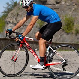 BIOTEX Rövid ujjú kerékpáros mez - EMANA - világoskék